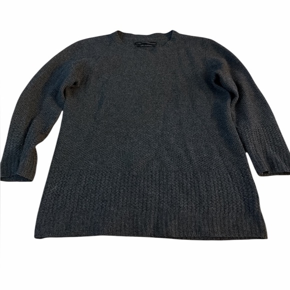 AllSaints Char Boyfriend Cashmere Sweater Gray US 8 - Picture 2 of 6